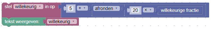 Genereer een willekeurig geheel getal tussen 5 en 25